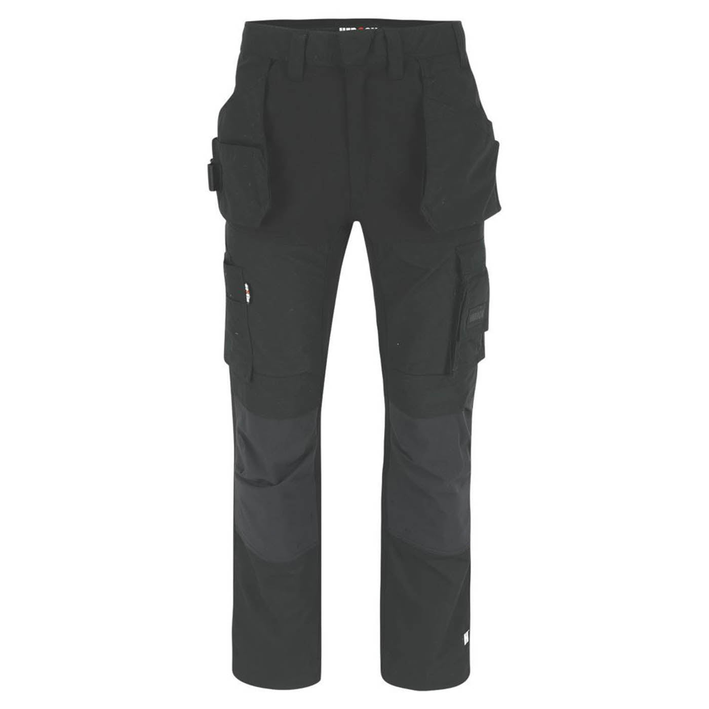 Herock Mens Work Trousers 7 Pockets Black Stretch Breathable 30" W 32" L - Image 2