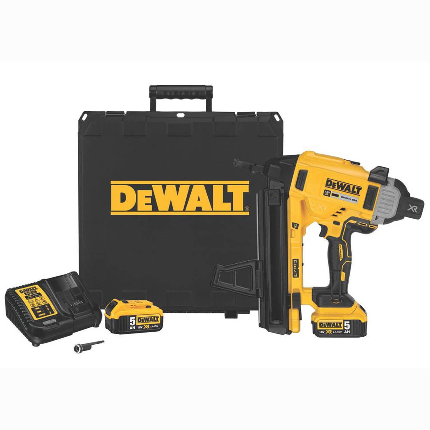 DeWalt Nail Gun Cordless 18V 2x5.0Ah Li-Ion DCN890P2-GB Concrete Steel Nailer - Image 1