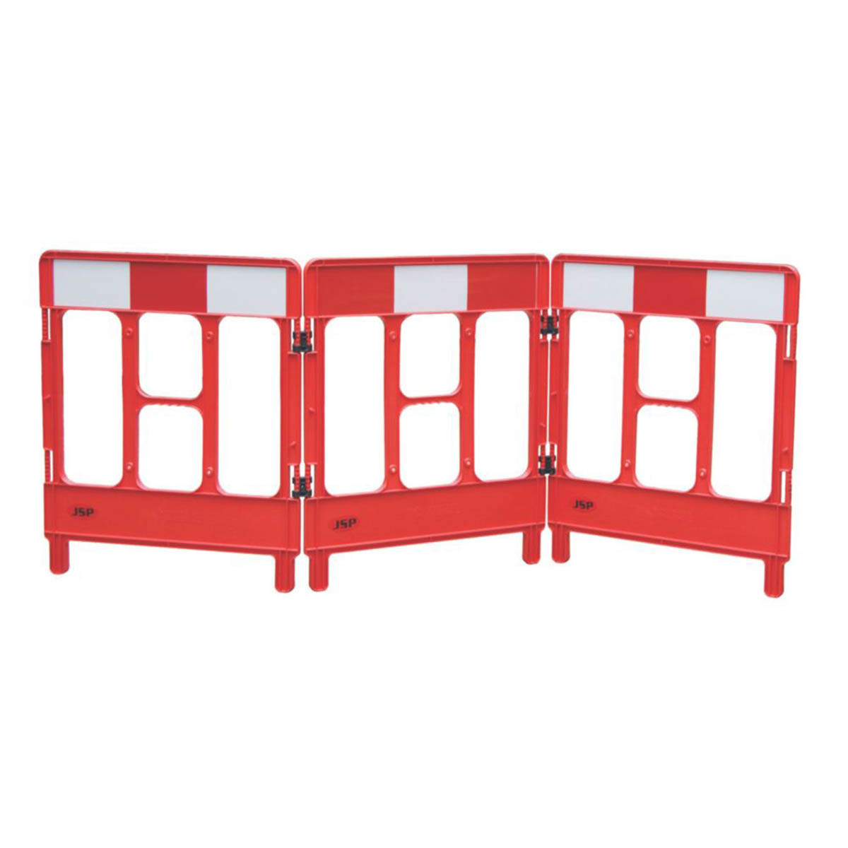 Road Work Barrier 3-Gate Red Handles Mini Reflective Flexible Robust 838mm - Image 2