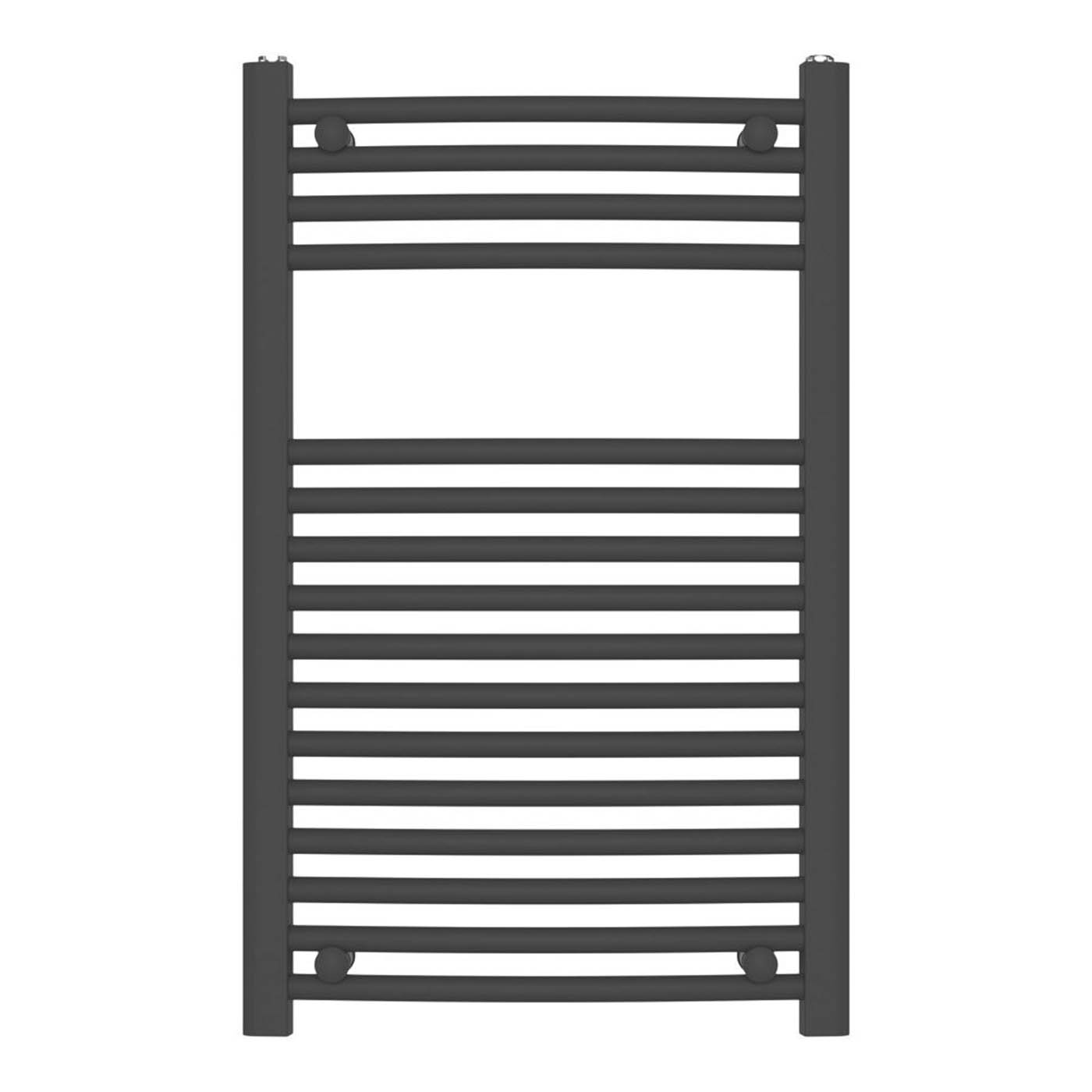 Flomasta Towel Rail Radiator Black Curved Bathroom Warmer Ladder H80xW50cm - Image 2