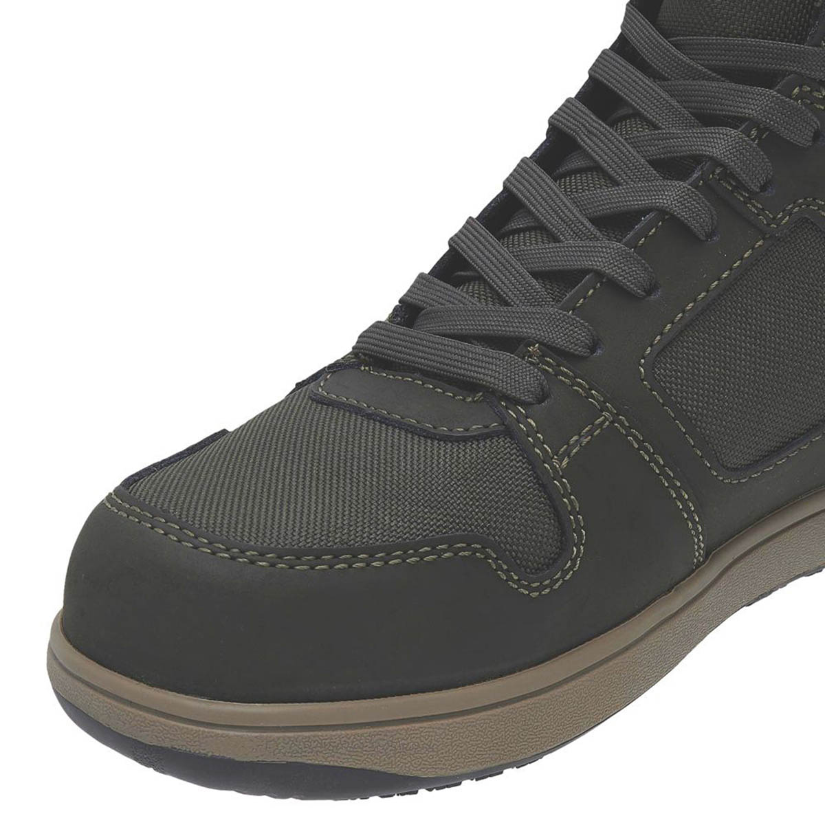 DeWalt Safety Boots Mens Standard Fit Olive Leather Composite Toe Shoes Size 10 - Image 2