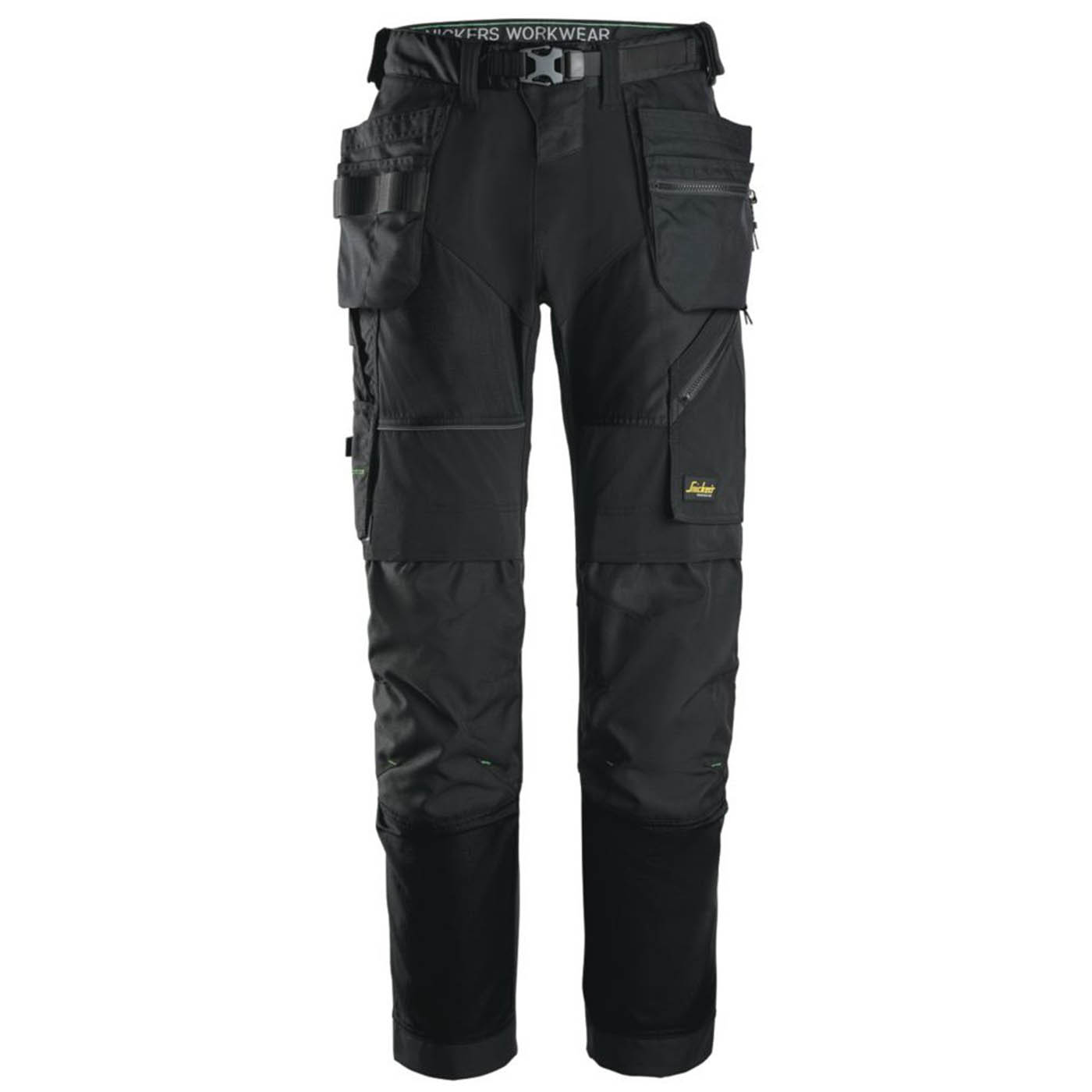 Snickers Work Trousers Mens Regular Fit Black Stretch Multi Pockets 30W 30L - Image 1