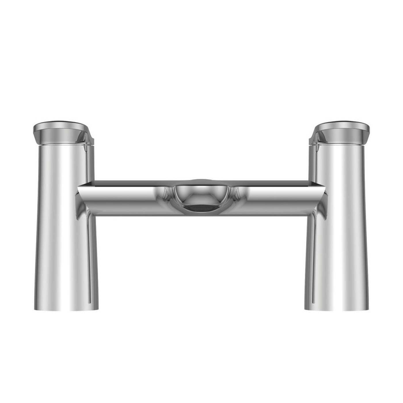 Swirl Bath Filler Tap Mixer Chrome Dual Lever 1/4 Turn Bathroom Modern Faucet - Image 2