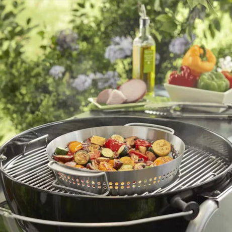 Weber Poultry Roaster Gourmet Barbecue System GBS BBQ Stainless Steel (W)40.5cm - Image 4