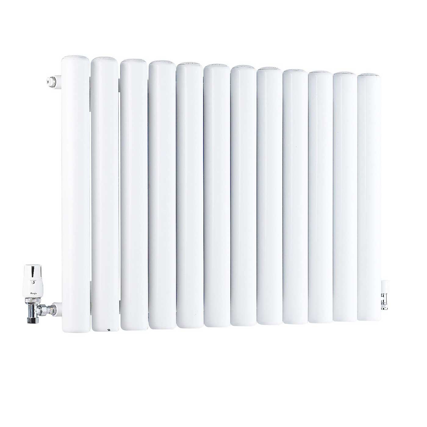 Vulkan Designer Radiator Horizontal White Rectangle Central Heating 600x1185mm - Image 1