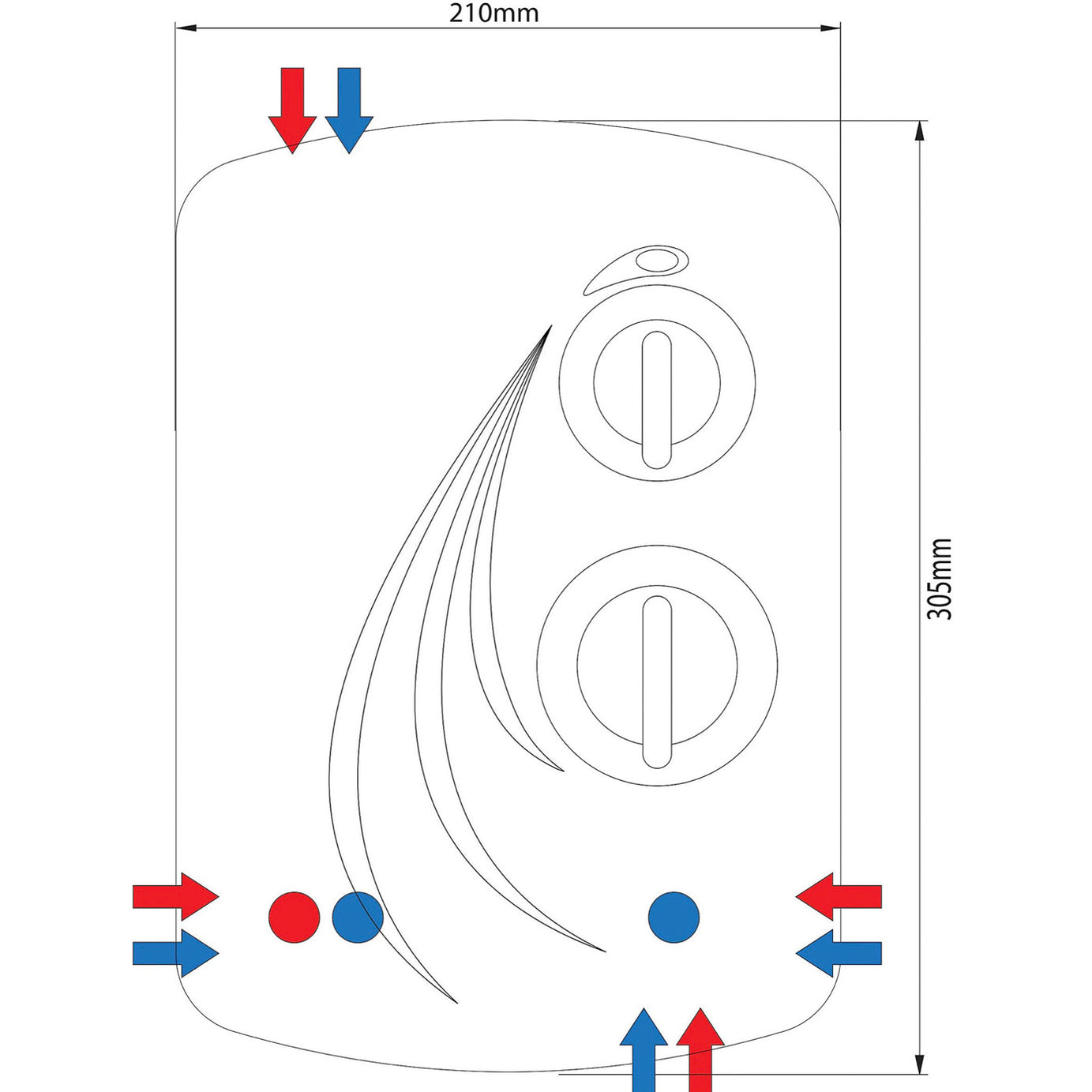 Triton Electric Shower Enrich SFXENR20WC White Stainless Steal Hose 10.5kW - Image 5