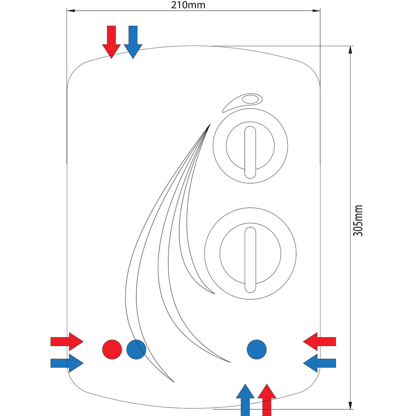 Triton Electric Shower Enrich SFXENR20WC White Stainless Steal Hose 10.5kW - Image 5