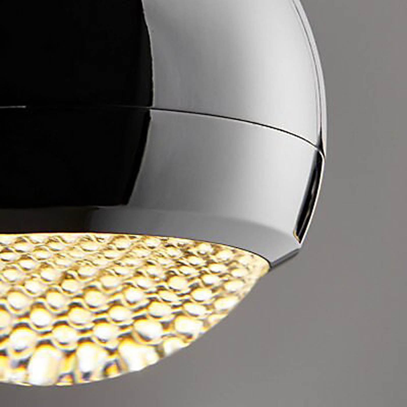 Pluto Pendant Ceiling Light Warm White Chrome Effect Adjustable Height (Dia)90mm - Image 4