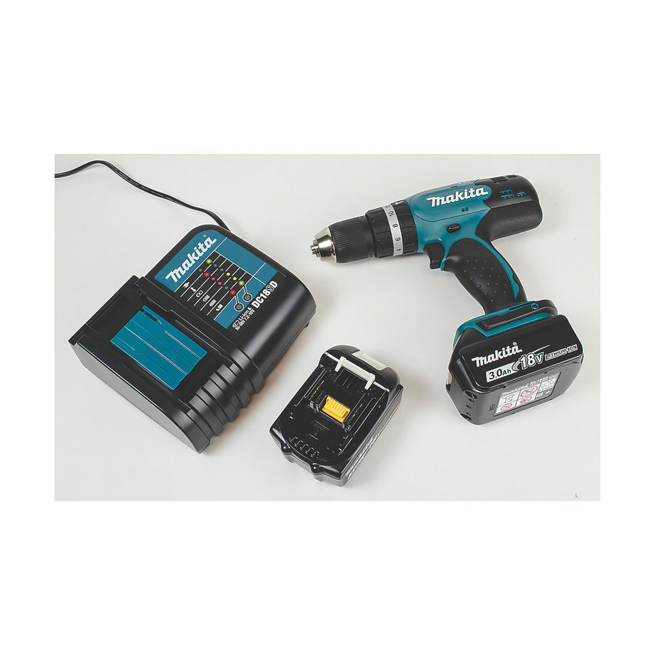 Makita Combi Drill DHP453SFE Hammer Cordless 18V 2x3Ah Li-Ion Compact Heavy Duty - Image 3