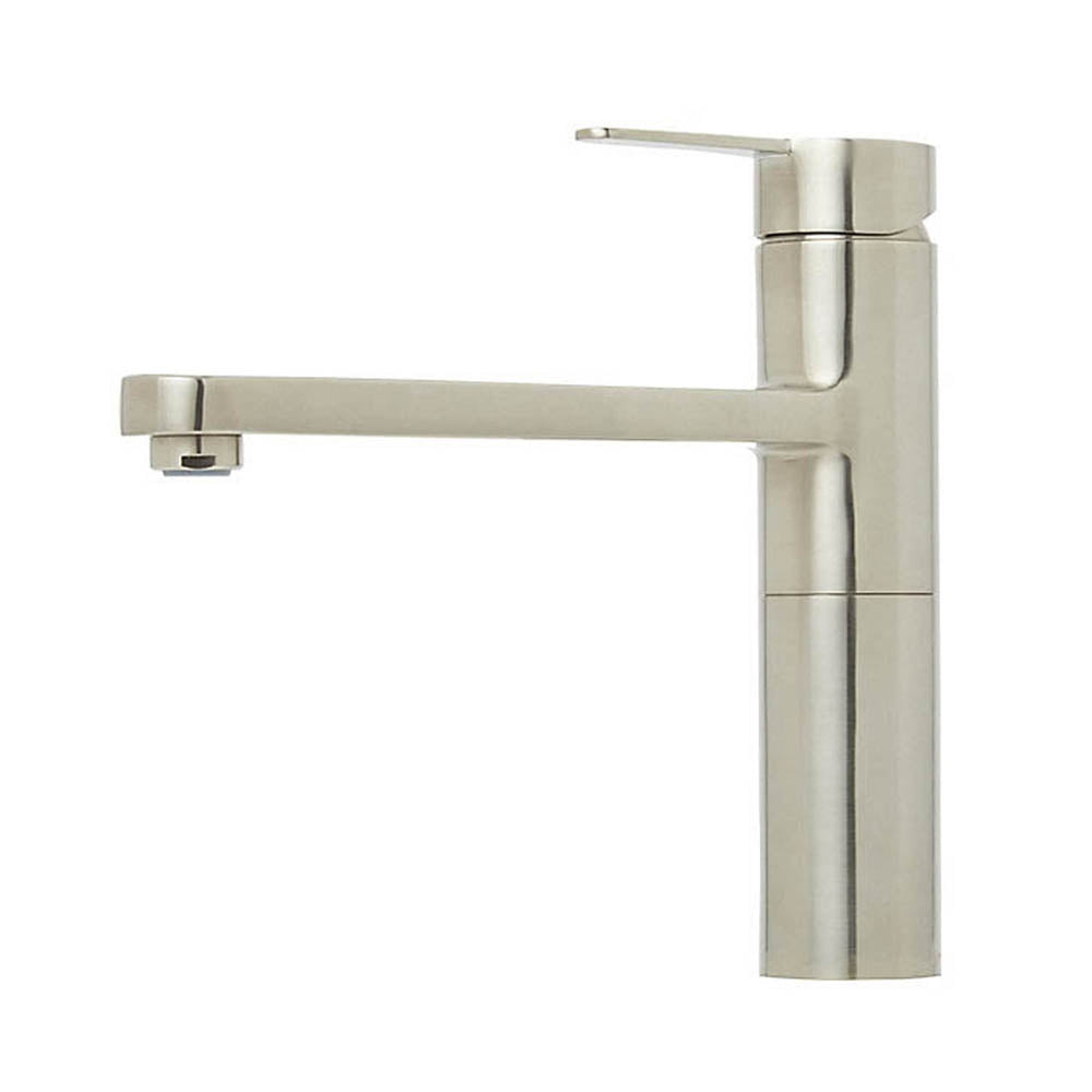 Kitchen Mixer Tap Nickel Effect Single Lever Swivel Spout Scratch Resistant 5bar - Image 1