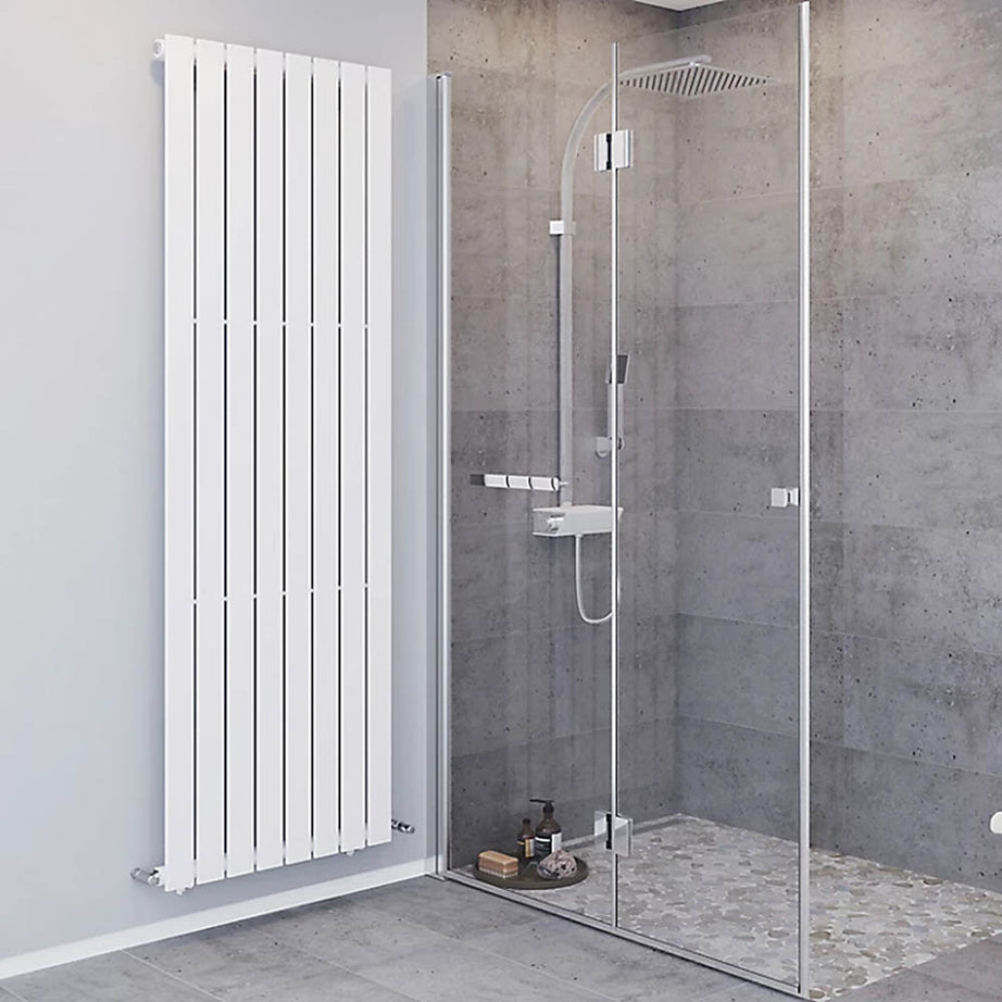 Blyss Designer Radiator White Vertical Steel Flat Central Heating 180x60.4cm - Image 2