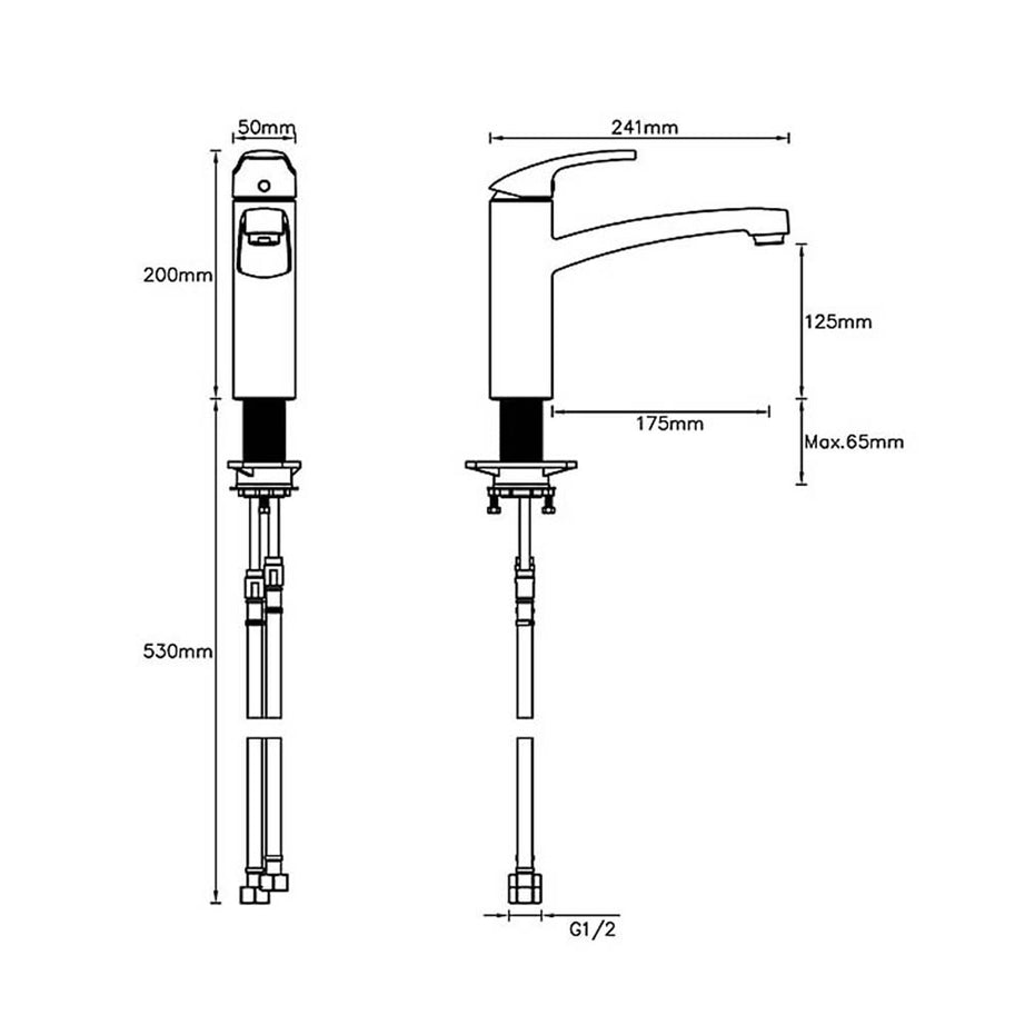 Kitchen Tap Mixer Single Lever Chrome Swivel Spout Brass Modern Faucet - Image 2