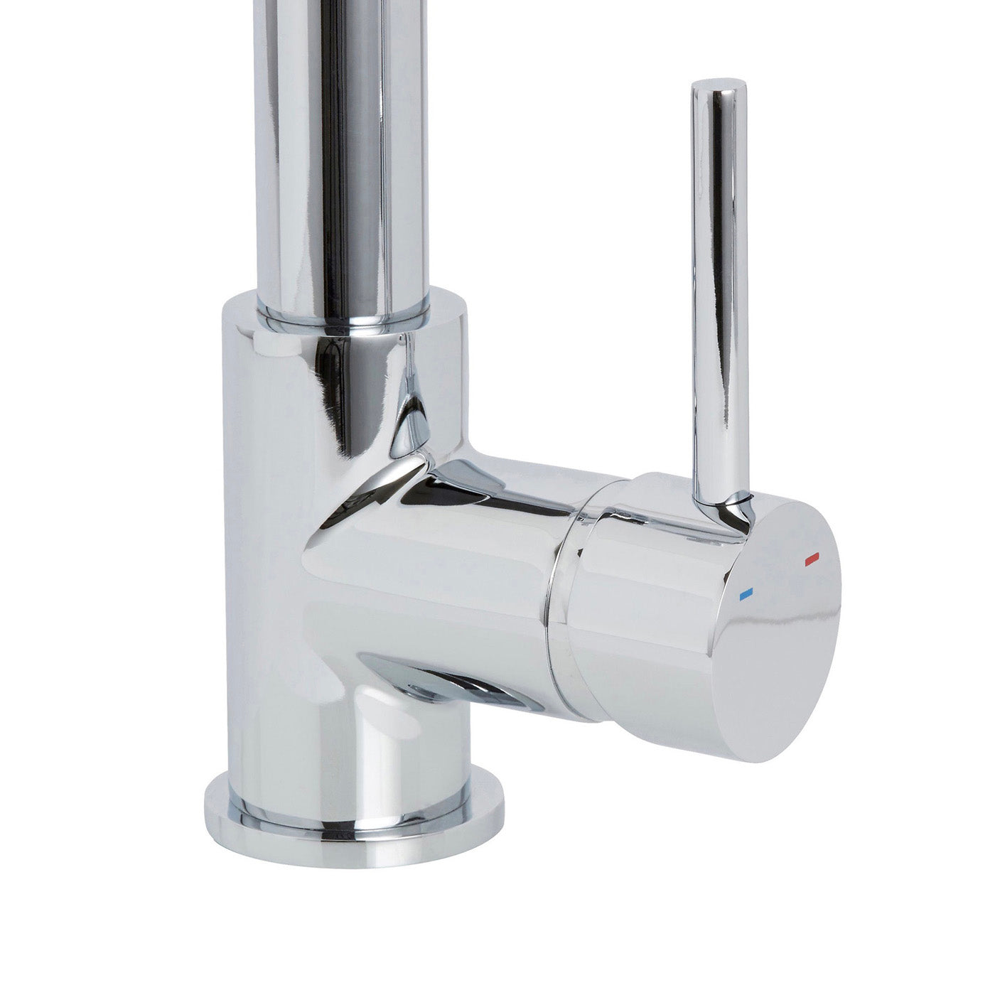 Kitchen Sink Tap Mixer Chrome Single Lever Pull Out Spring Neck Spout Faucet - Image 2