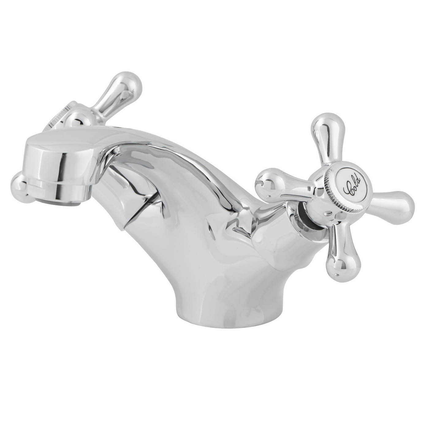 GoodHome basin Mono mixer Tap Chrome Finish 1/4 Turn  With Waste - Image 1