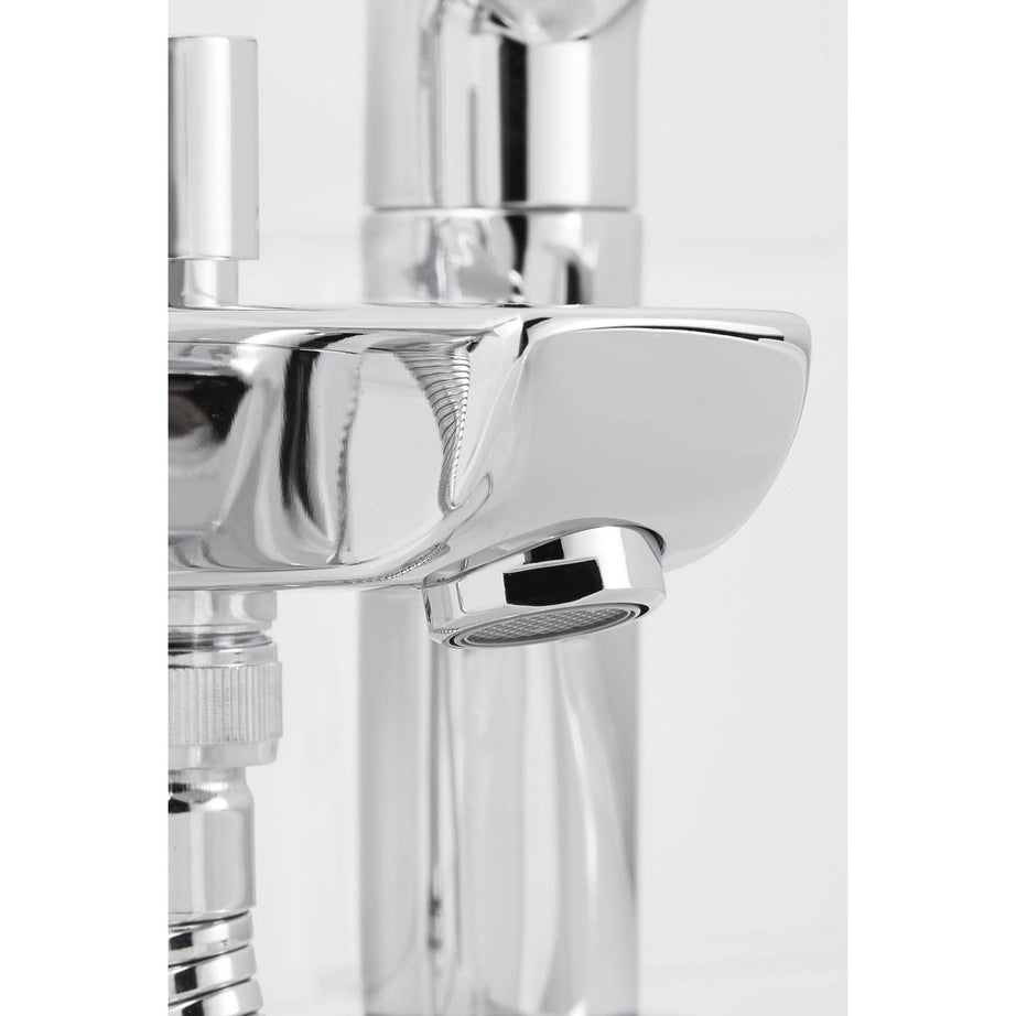 Bath Filler Tap Mixer With Hand Held Set Chrome Ceramic Cartridge Bathroom - Image 4