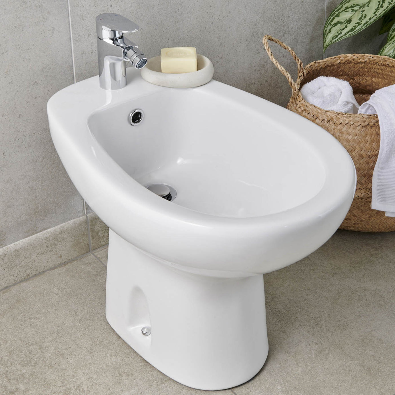 Bidet Rimless White Ceramic MJZ-06 Floorstanding Contemporary H38cm W35.5cm - Image 4