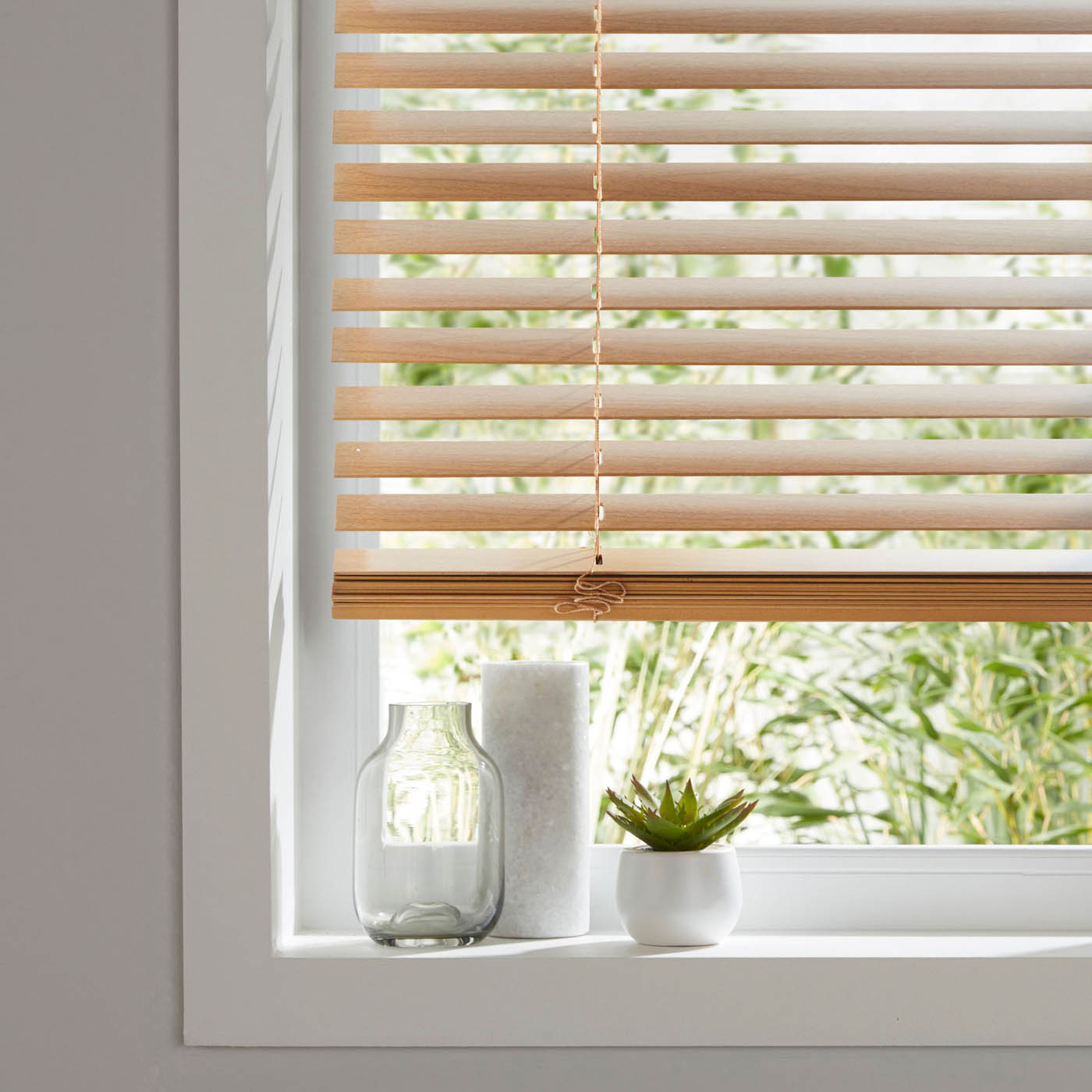 Venetian Window Blind Wooden Natural Oak Effect Living Room Office 120x180cm - Image 5