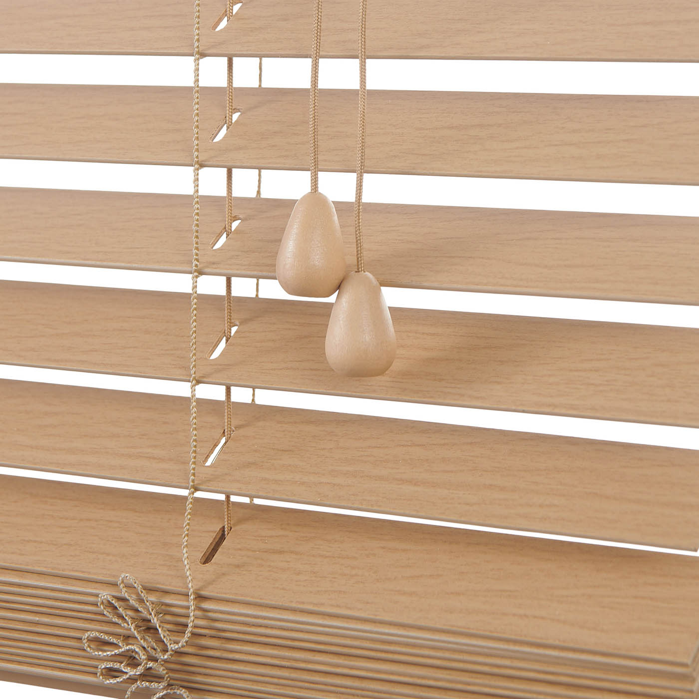 Venetian Window Blind Wooden Natural Oak Effect Living Room Office 120x180cm - Image 9