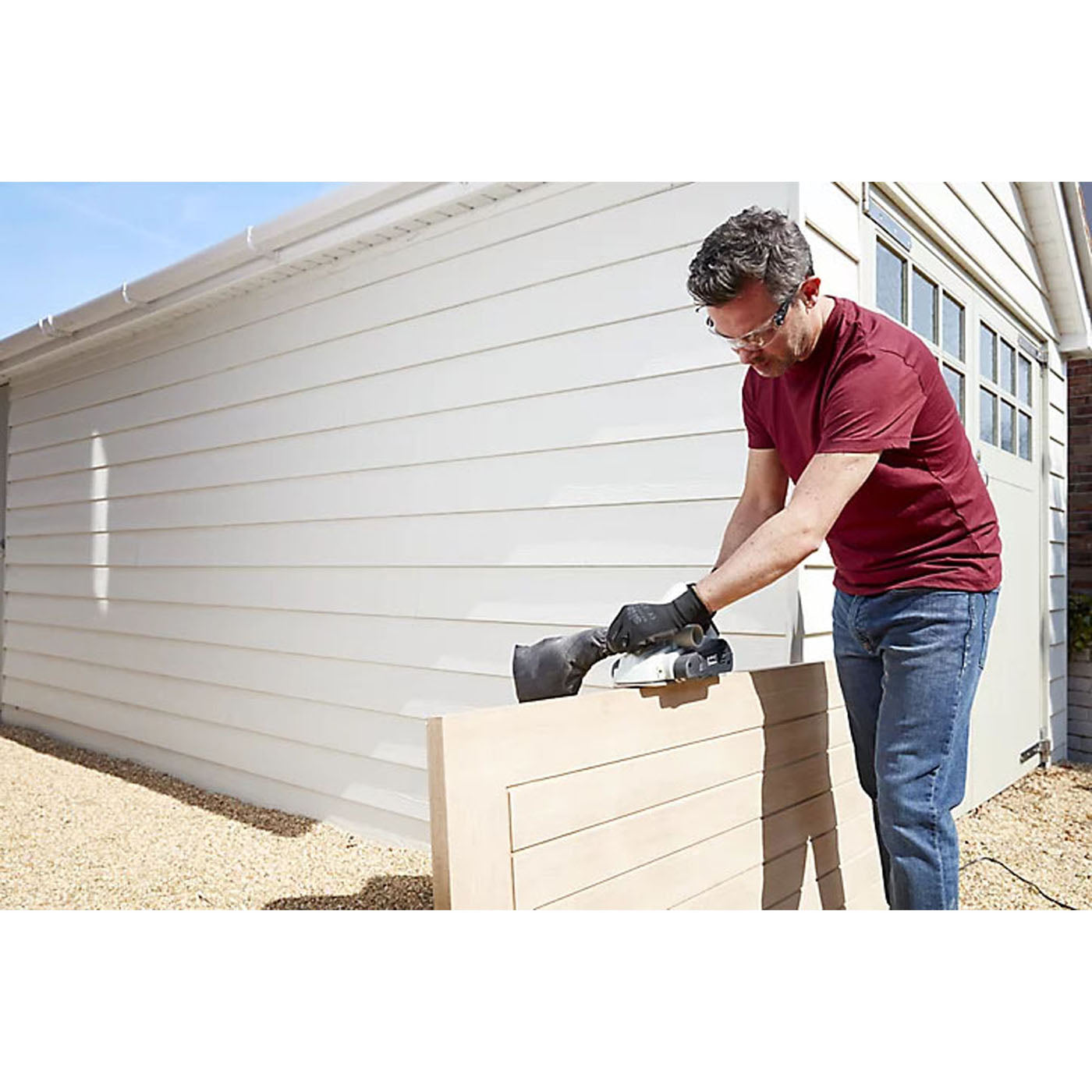 Mac Allister Planer Electric MSHP900 Powerful Soft Grip Parallel Guide 900W 240V - Image 2