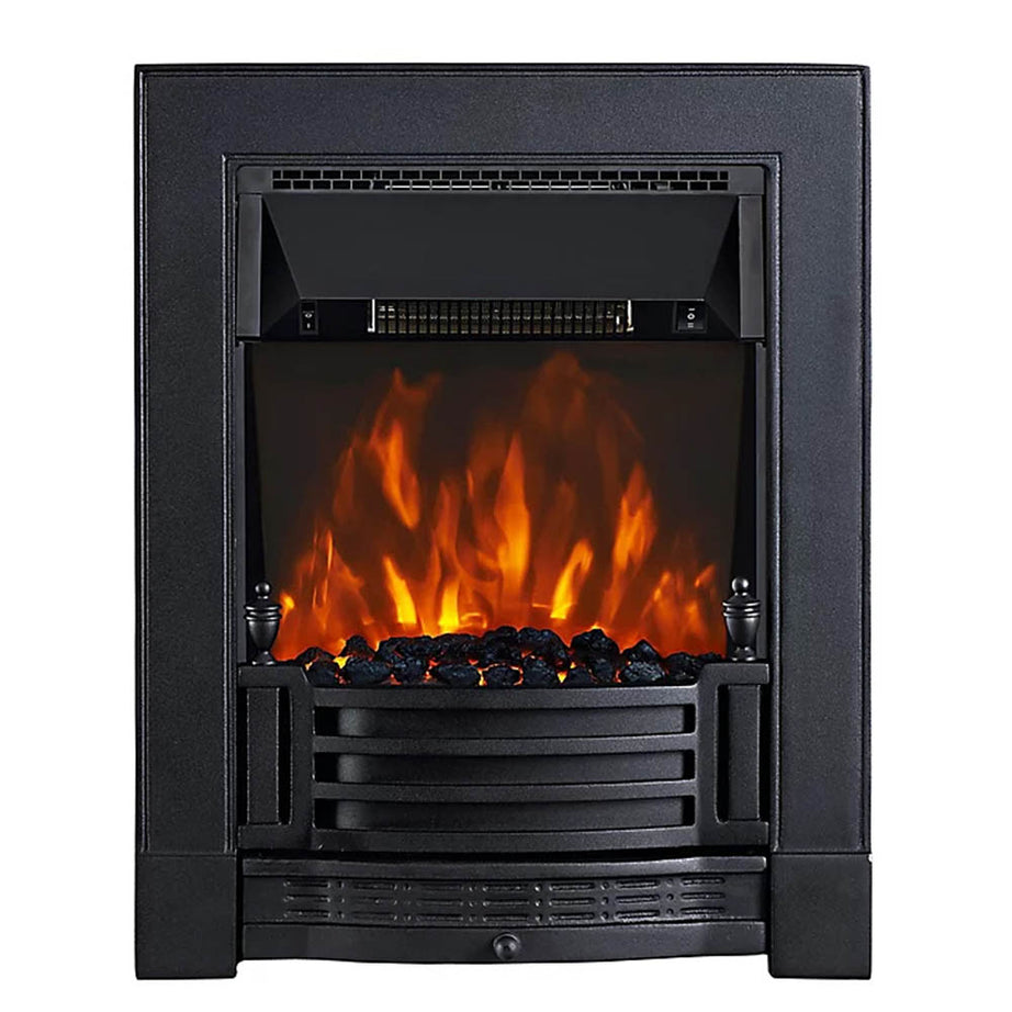 Electric Fire 2kW Cast Iron Effect Heater Fireplace Coal Fuel Bed Indoor Remote - Image 1