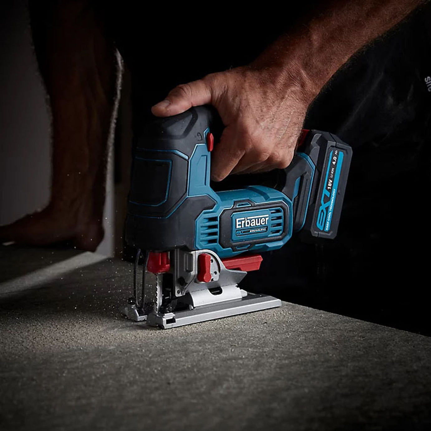 Erbauer Jigsaw Cordless EJS18-Li 18 V EXT Dust Extraction Facility Body Only - Image 4