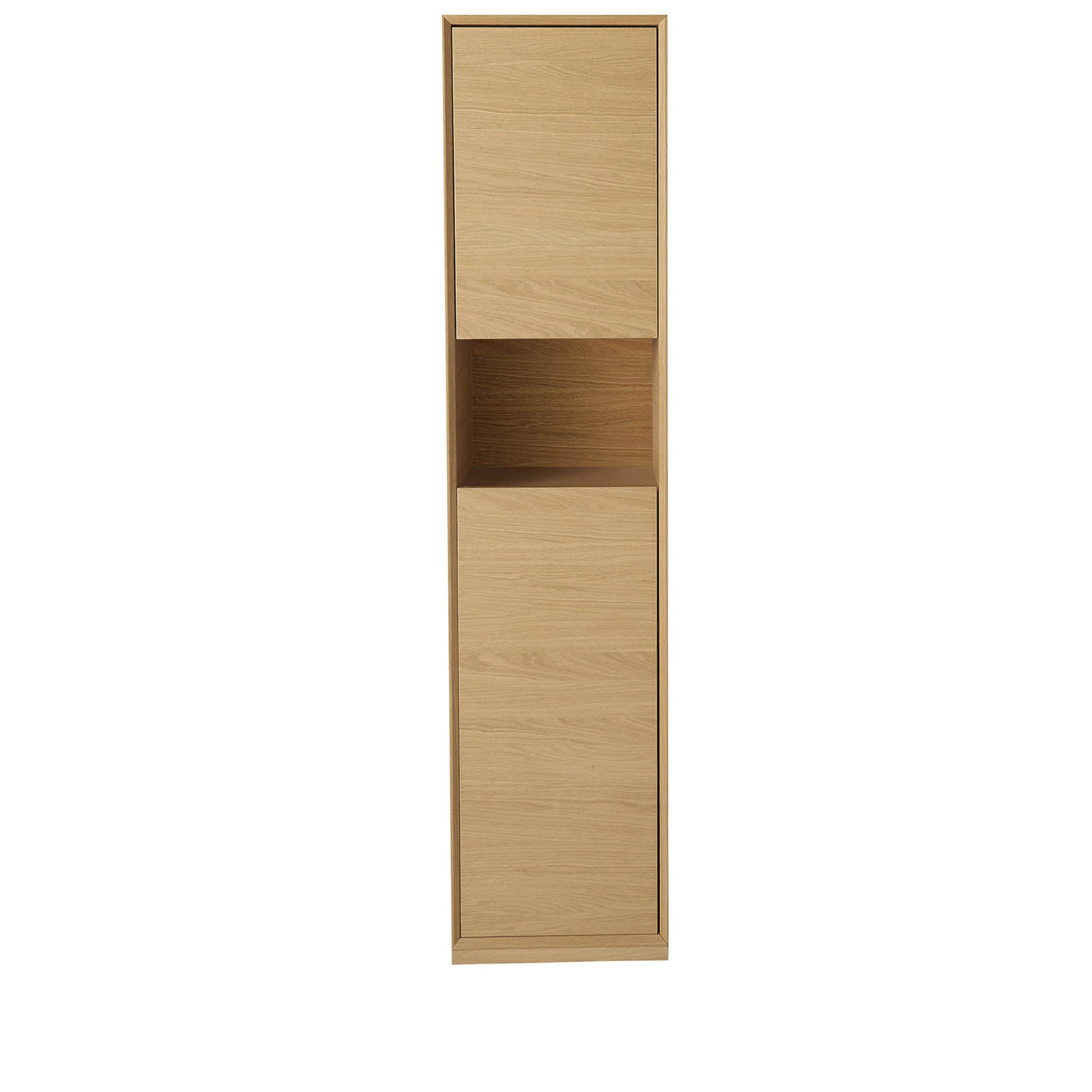 Bathroom Single Cabinet Avela Tall Matt Oak Effect Storage Cupboard H170xW40cm - Image 7