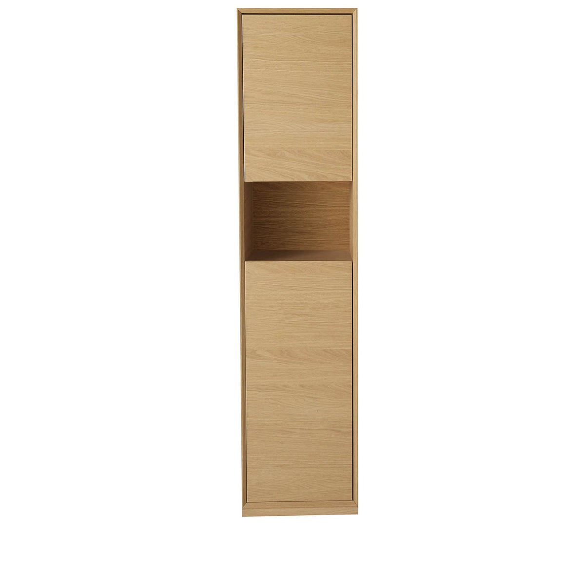 Bathroom Single Cabinet Avela Tall Matt Oak Effect Storage Cupboard H170xW40cm - Image 7