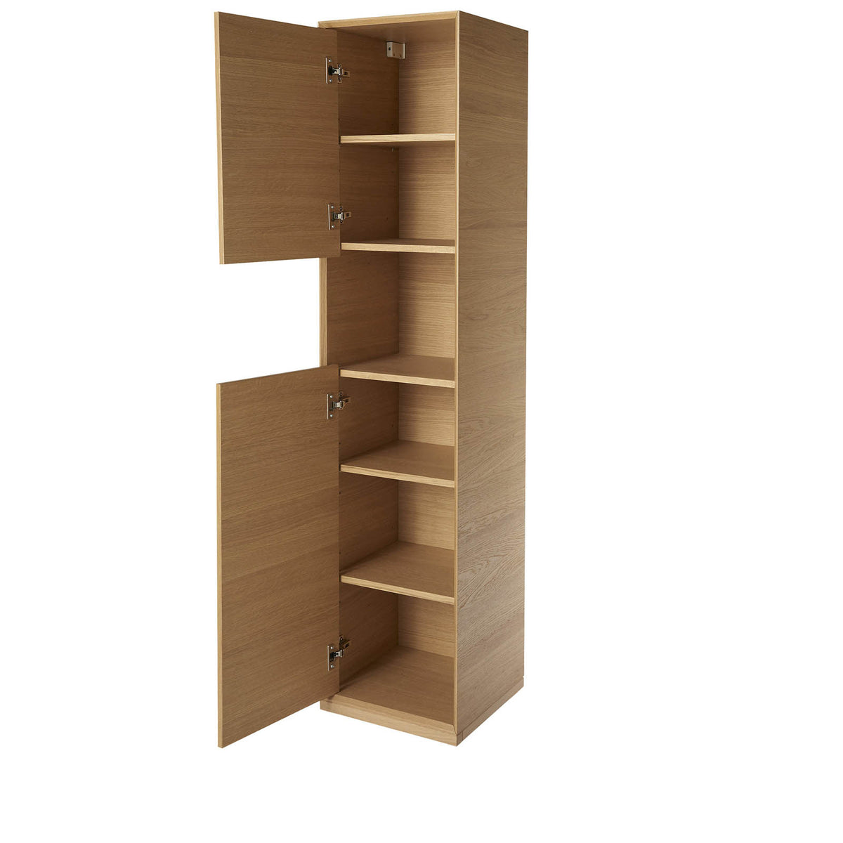Bathroom Single Cabinet Avela Tall Matt Oak Effect Storage Cupboard H170xW40cm - Image 9