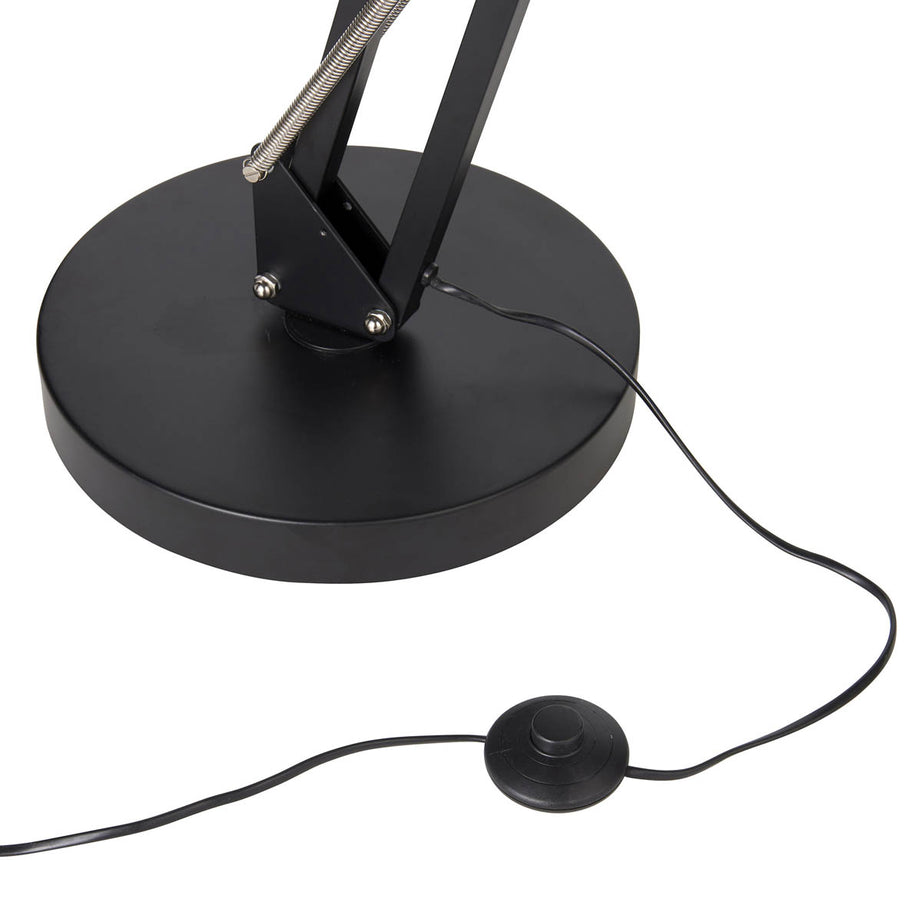 Floor Lamp Matt Black Retro Articulated Arm Tilting Head Livingroom (H)168cm - Image 5