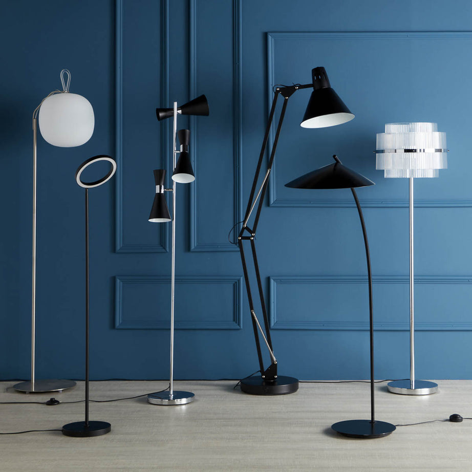 Floor Lamp Matt Black Retro Articulated Arm Tilting Head Livingroom (H)168cm - Image 7