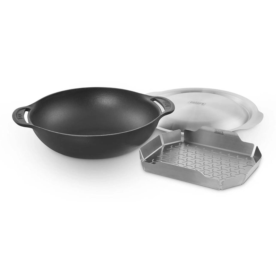 Weber Wok For Gourmet Bbq System Cast Iron Stainless Barbecue Stir Fry - Image 1