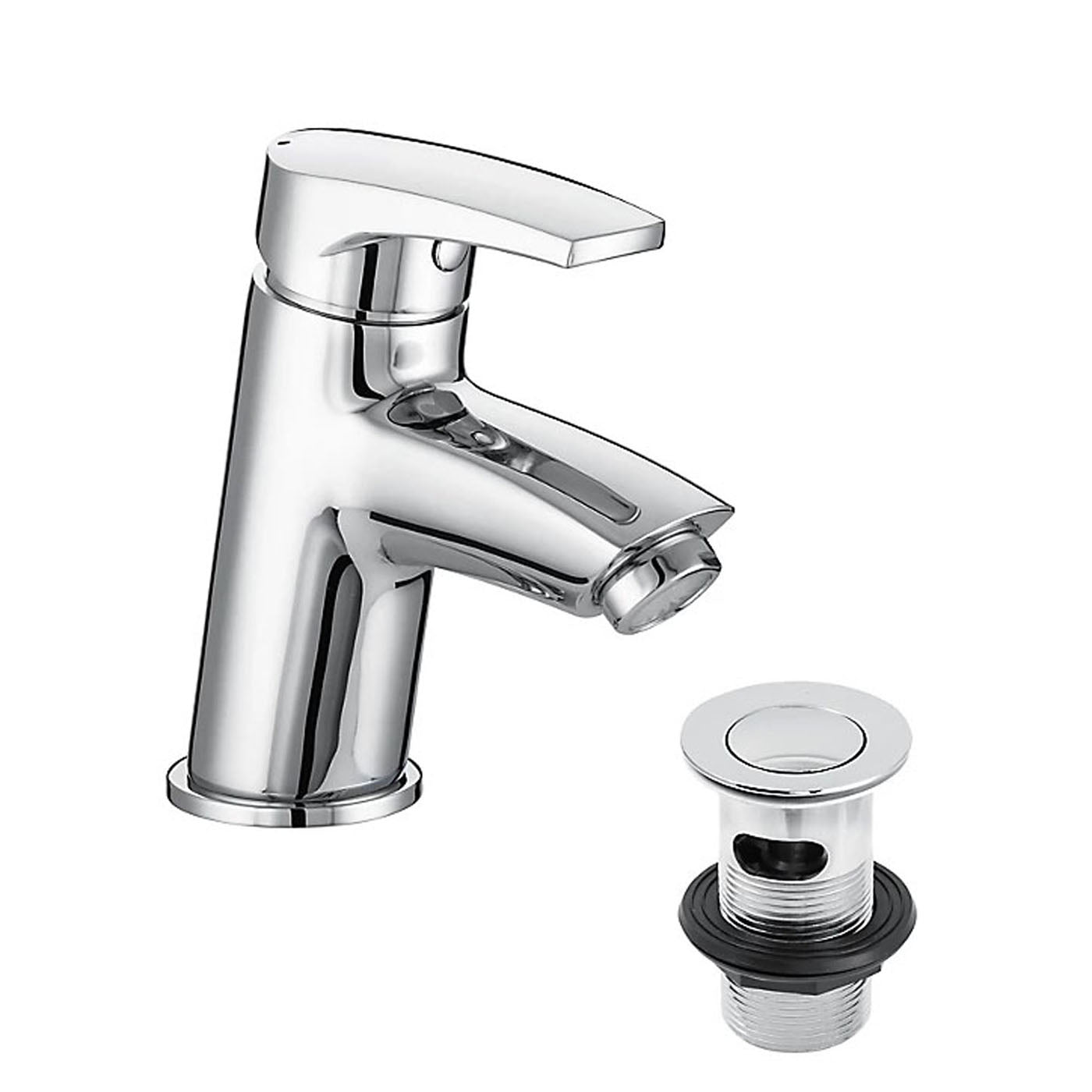 Bristan Basin Tap Mono Mixer Chrome Small Single Lever Waste Bathroom Faucet - Image 1