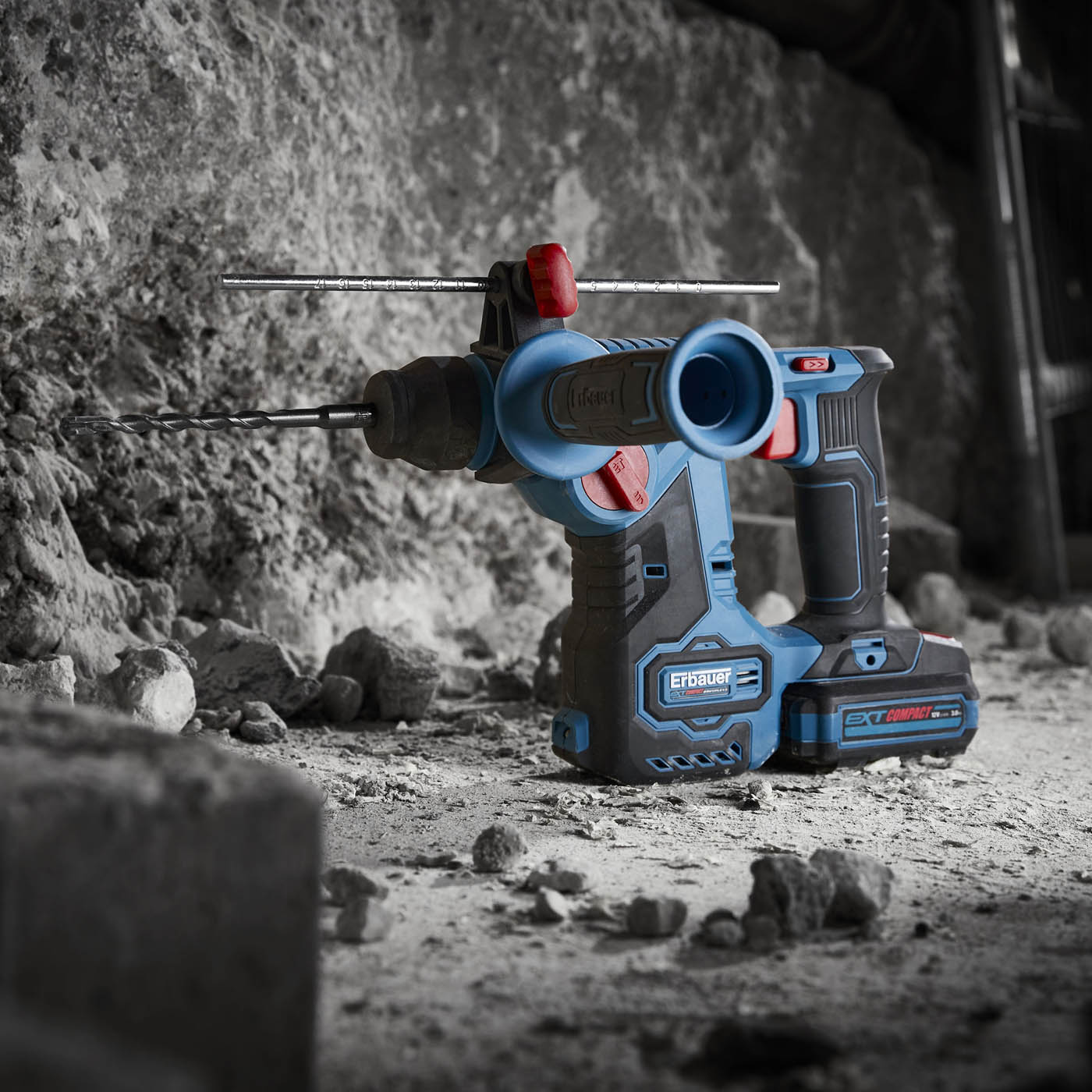 Erbauer Drill SDS+ Cordless ERH12-Li Brushless 12V EXT Compact Body Only - Image 5