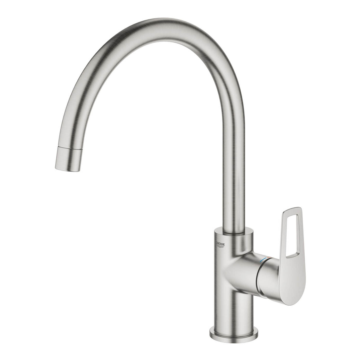 Kitchen Tap Mixer Stainless Steel Single Lever Swivel Spout Modern Faucet - Image 1