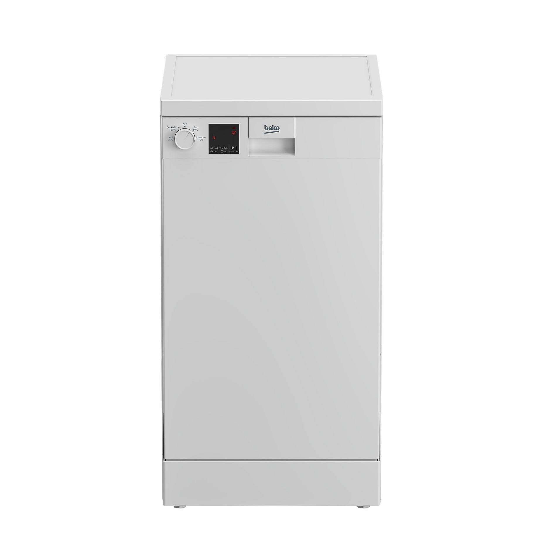 Beko Slimline Dishwasher DFS05Q10W Freestanding White 237kWh Consumption 10.5L - Image 1