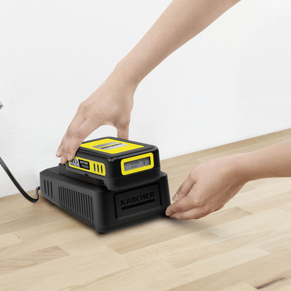 Karcher Fast Battery Charger 2.445-036.0 2.5A 18V Li-Ion Compact Wall Mount - Image 1