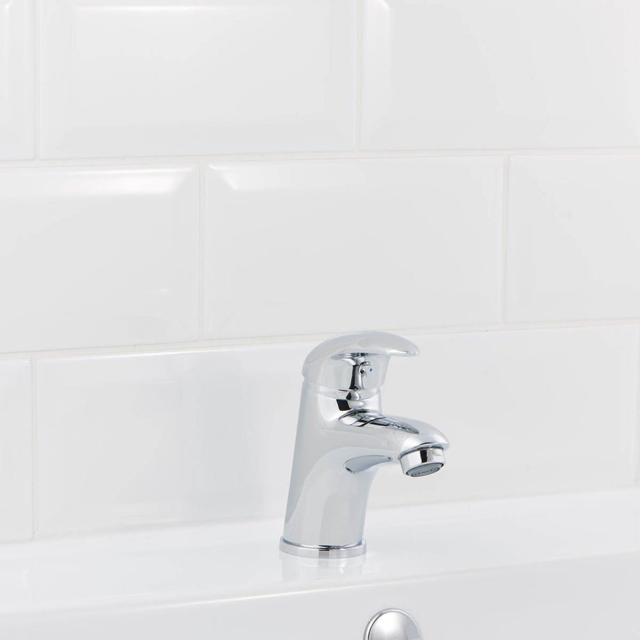 Bathroom Basin Tap Mono Mixer Single Lever Brass Compact Modern Faucet - Image 2
