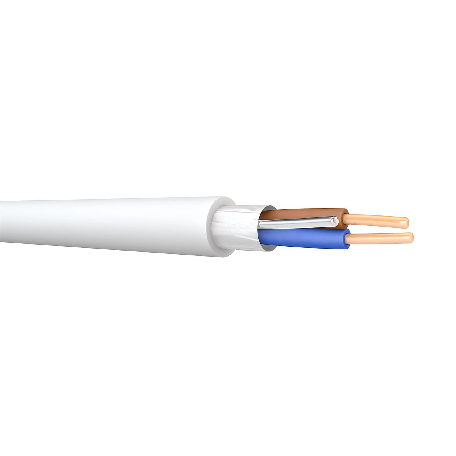 Prysmian Cable FP200 White 2 Core Fire Resistant 1.5mm² Flexible Drum 50m - Image 3