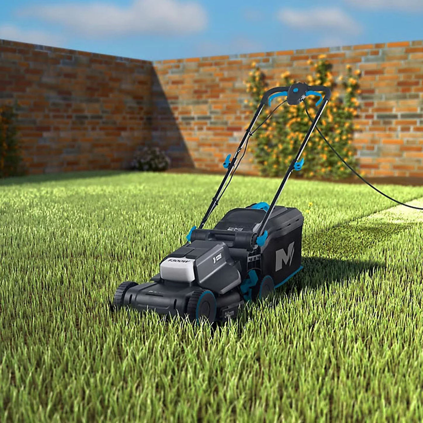 Mac Allister Electric Rotary Lawn Mower MLM1334 1300W 240V 35L Vertical Storage - Image 2