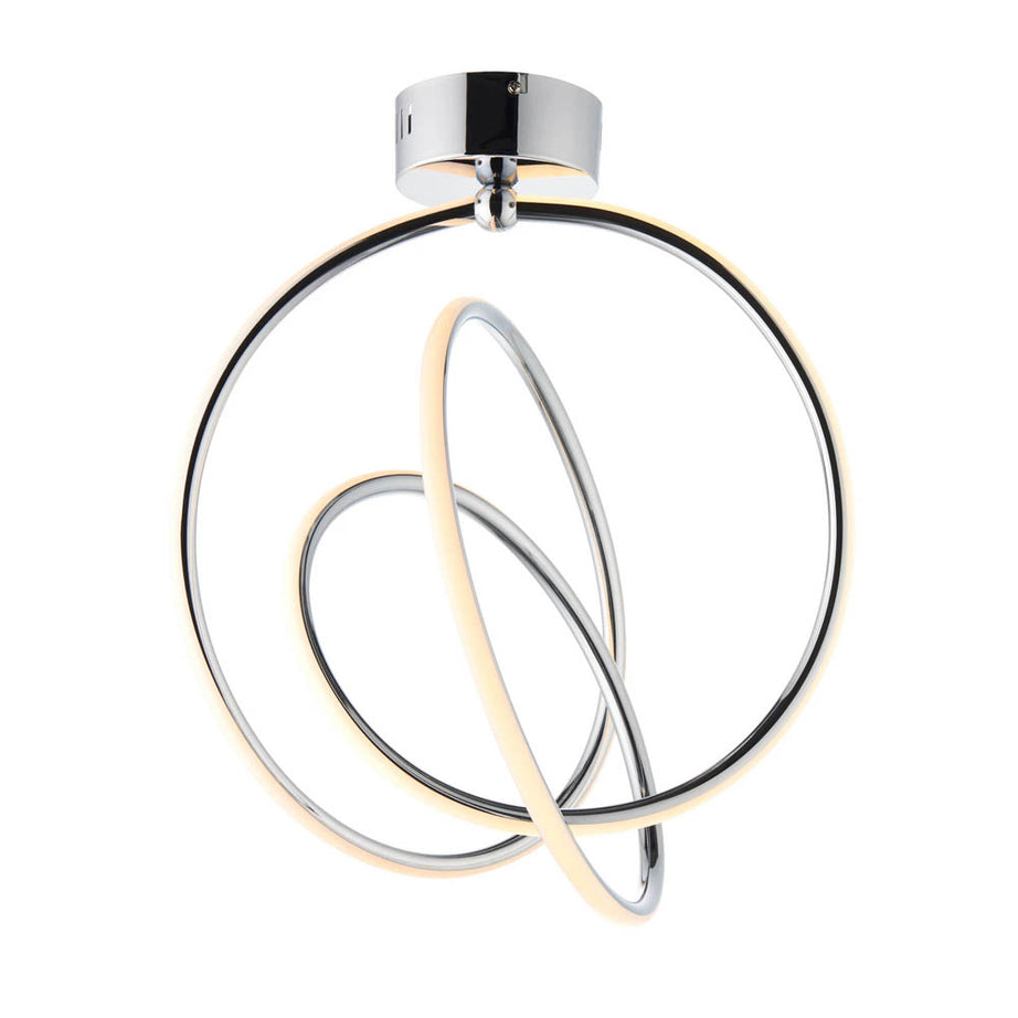 LED Ceiling Light Chrome Warm White 1685lm Living Room Bedroom Chandelier Modern - Image 1