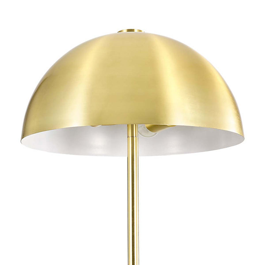 LED Floor Lamp Modern Half Globe Metal Gold Matt Brushed Brass (H)1580 mm - Image 4