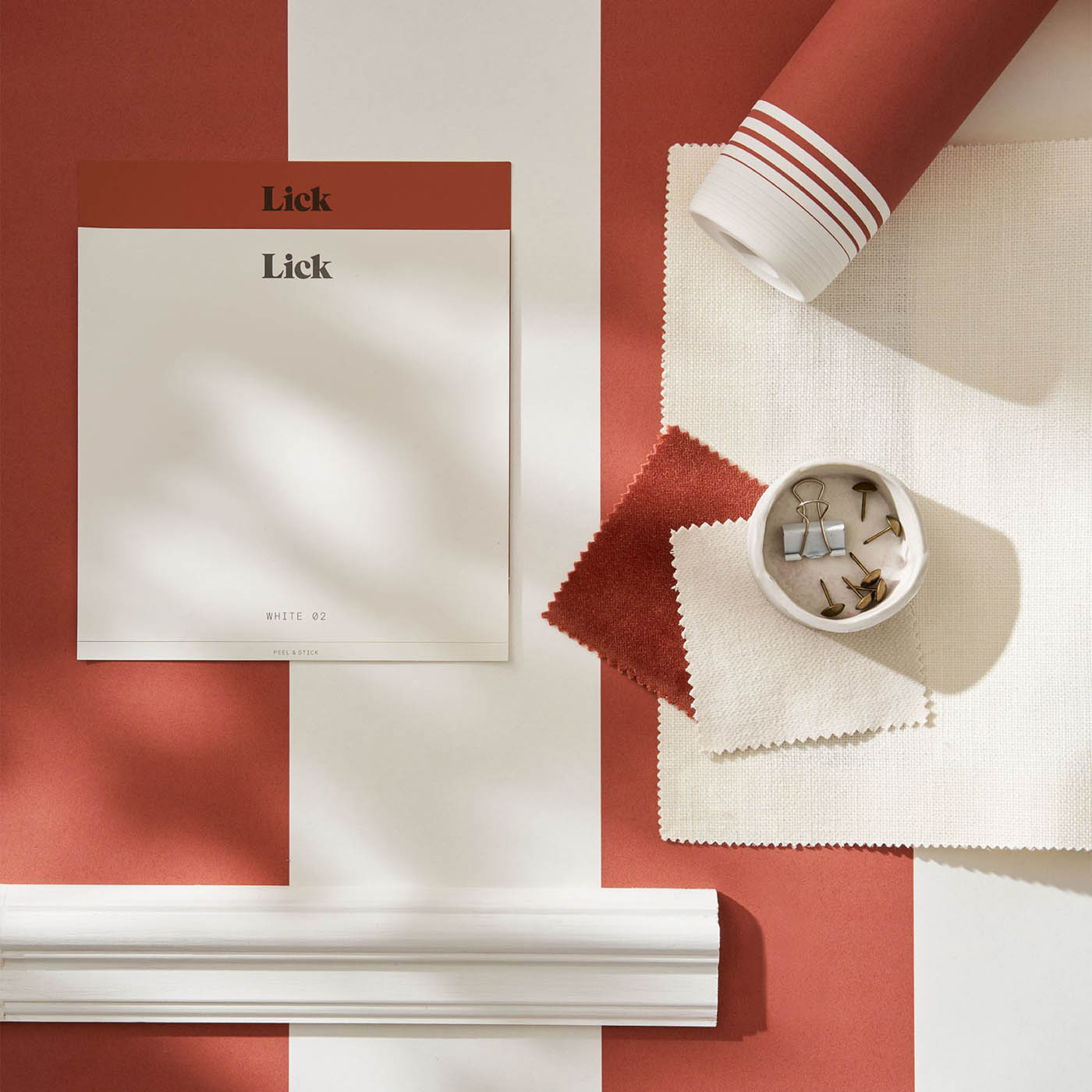 Wallpaper Red And White Stipes Textured Wipeable Home Living Room Bedroom 10m - Image 5