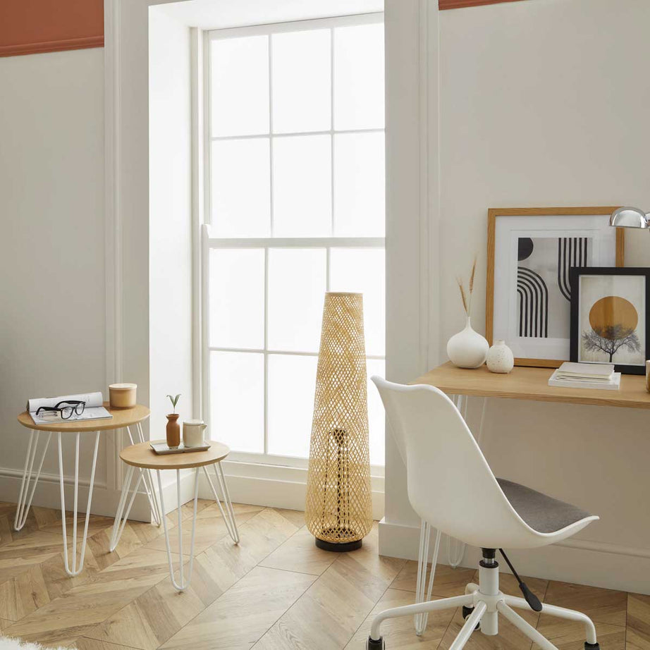 Computer Desk Industrial Office Furniture Modern Wood Oak Effect H73 W120 D60cm - Image 2