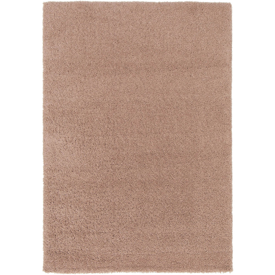 Floor Rug Shaggy Soft Medium Pale Pink Carpet Modern Rectangle (L)150 x (W)80cm - Image 1
