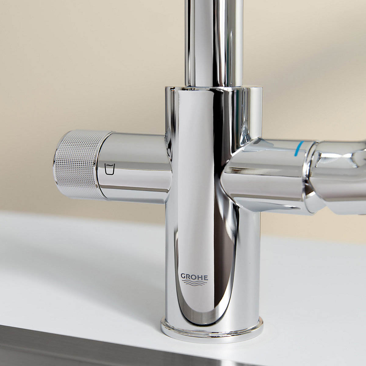 Grohe Kitchen Tap Mono Mixer Chrome Pull Out Spray Single Lever Modern Faucet - Image 8