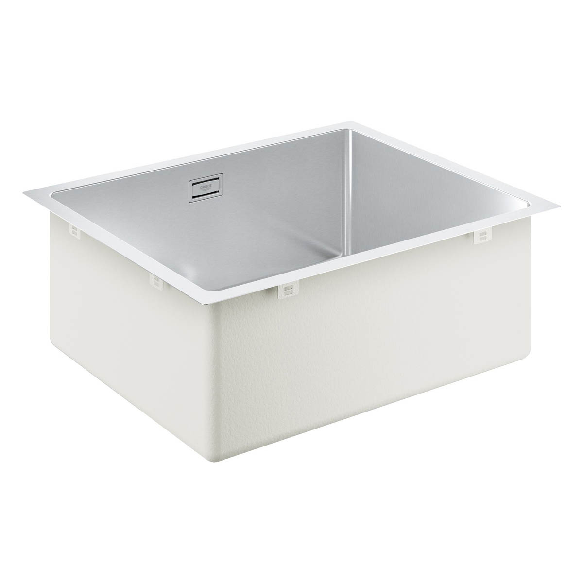 Grohe Kitchen Sink 1 Bowl Stainless Steel Square Basket Strainer Waste Modern - Image 6