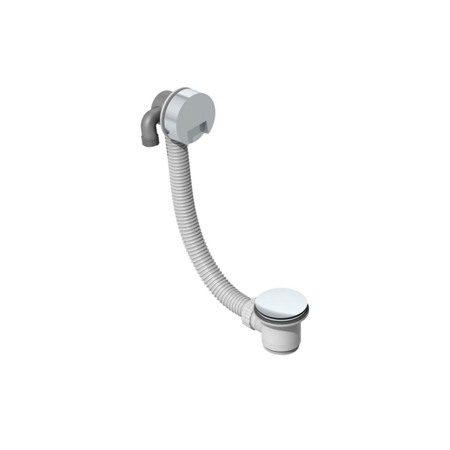 Overflow Bath Filler Combination Thermostatic Chrome Effect Click Waste 38.1mm - Image 1