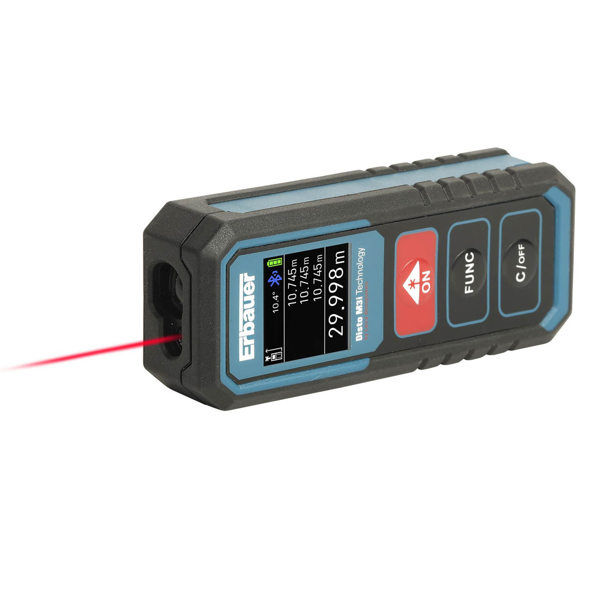Erbauer Laser Distance Measurer LCD Calculation Area Volume Pythagoras Function - Image 2