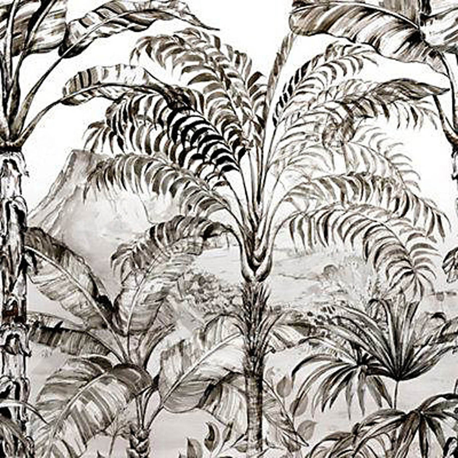 Mural Wallpaper Matt Black White Tropical Jungle Removable Washable 4.45m² - Image 5
