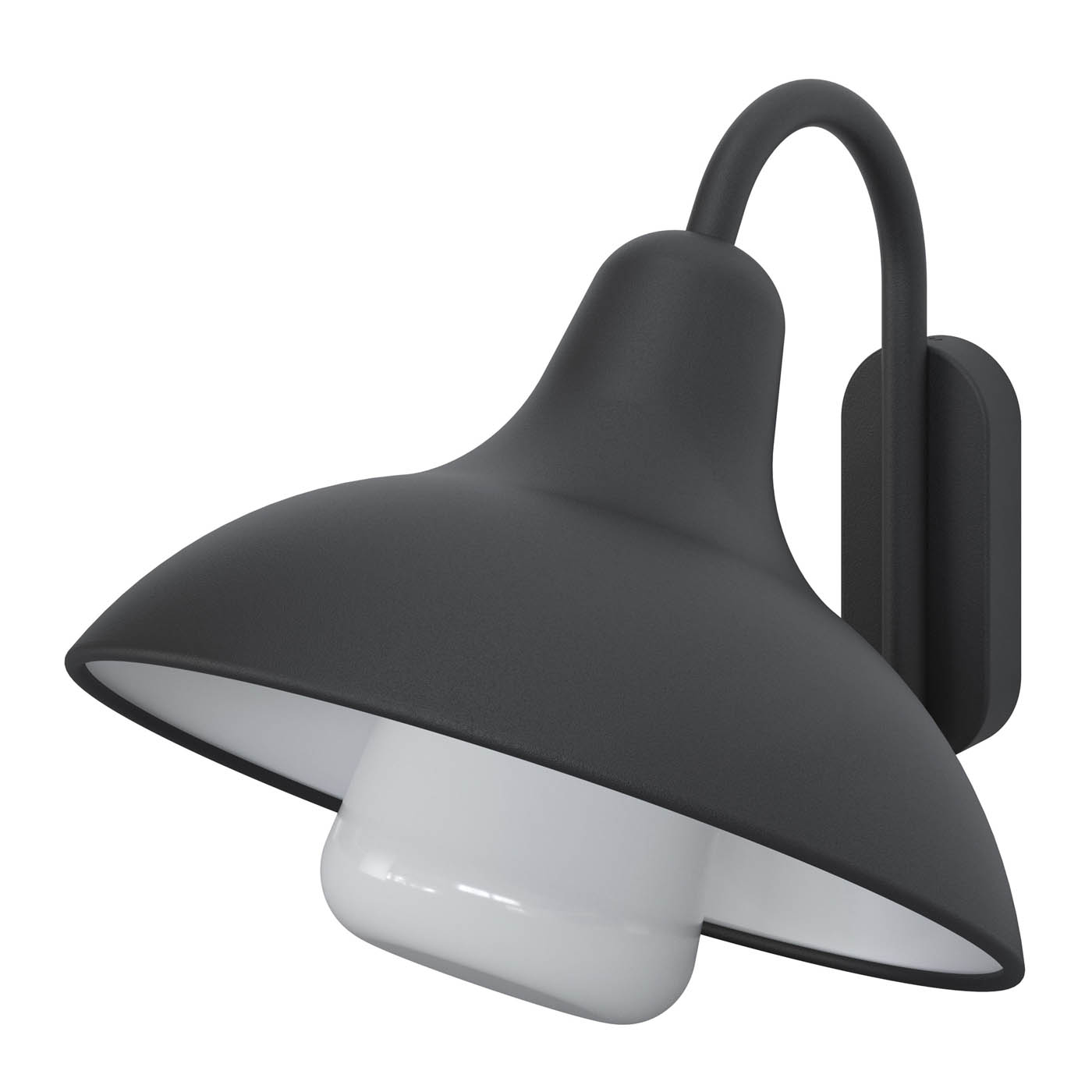 Outdoor Wall Light Ferdie Fixed Dark Grey Mains-Powered Patio Porch (Dia)28cm - Image 2